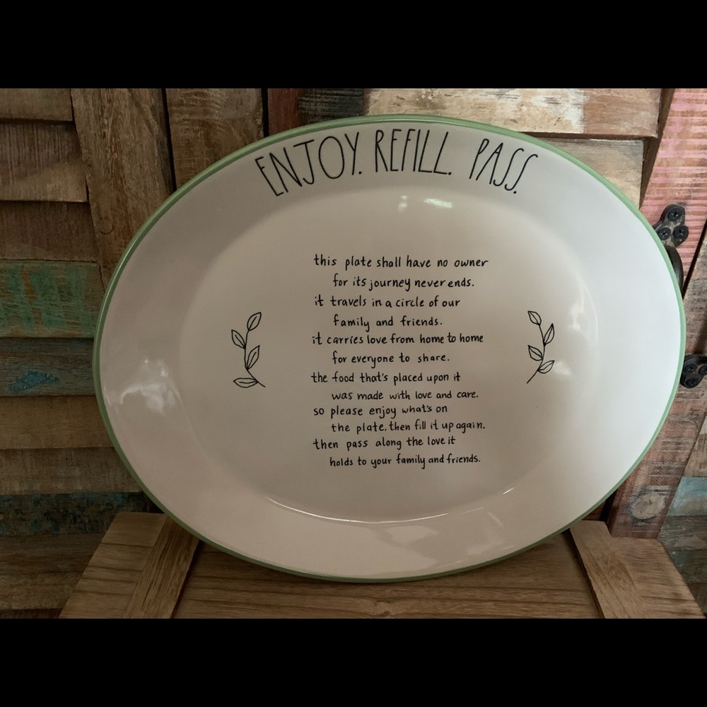 Rae Dunn Enjoy Refill Pass Friendship platter